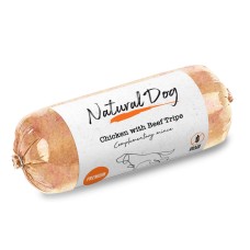 Natural Dog Chicken with Beef Tripe Chub 500g  Natural Dog Chicken with Beef Tripe Chub 500g