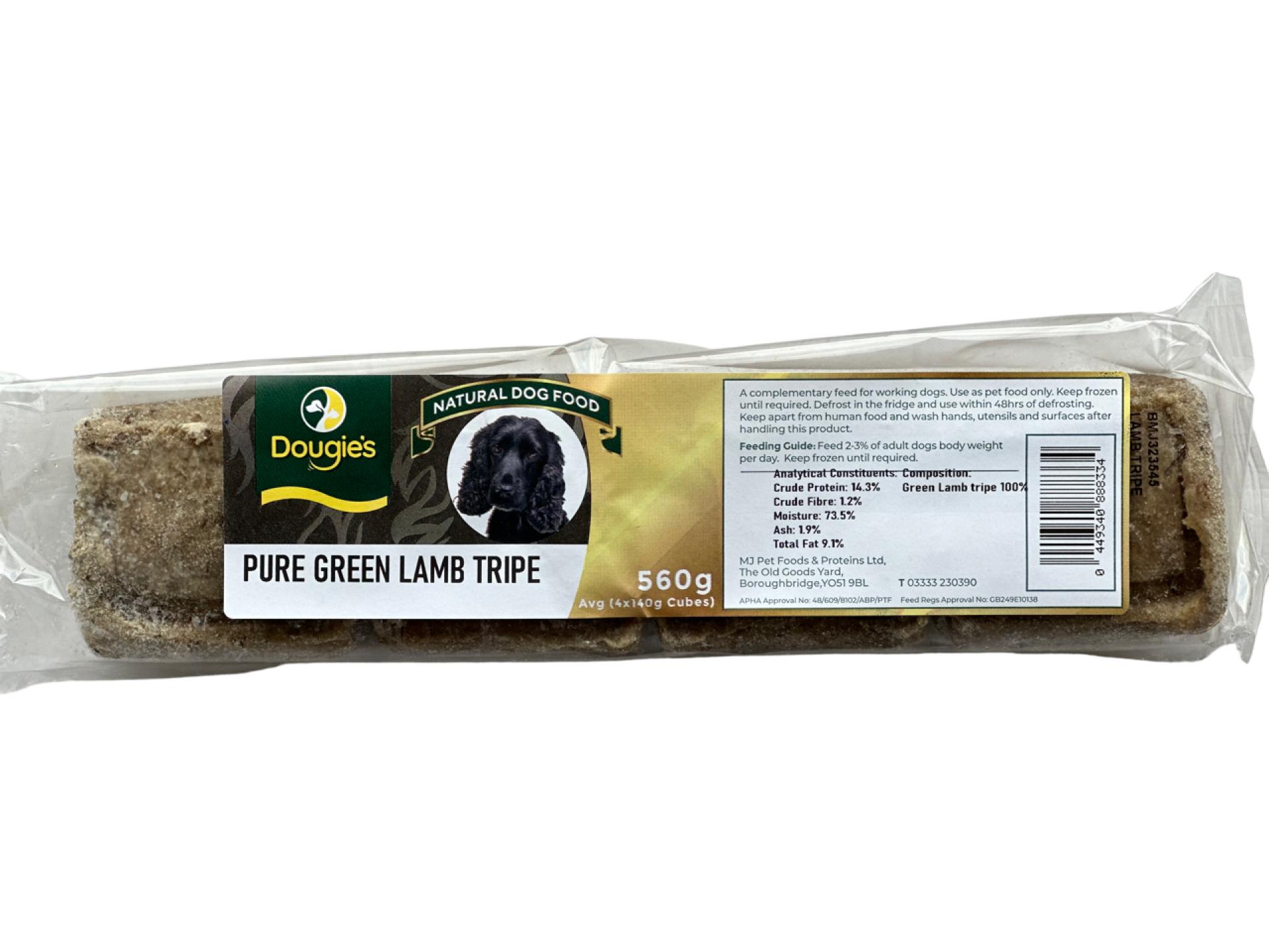 Dougies Raw Pure Green Lamb Tripe  (560g)