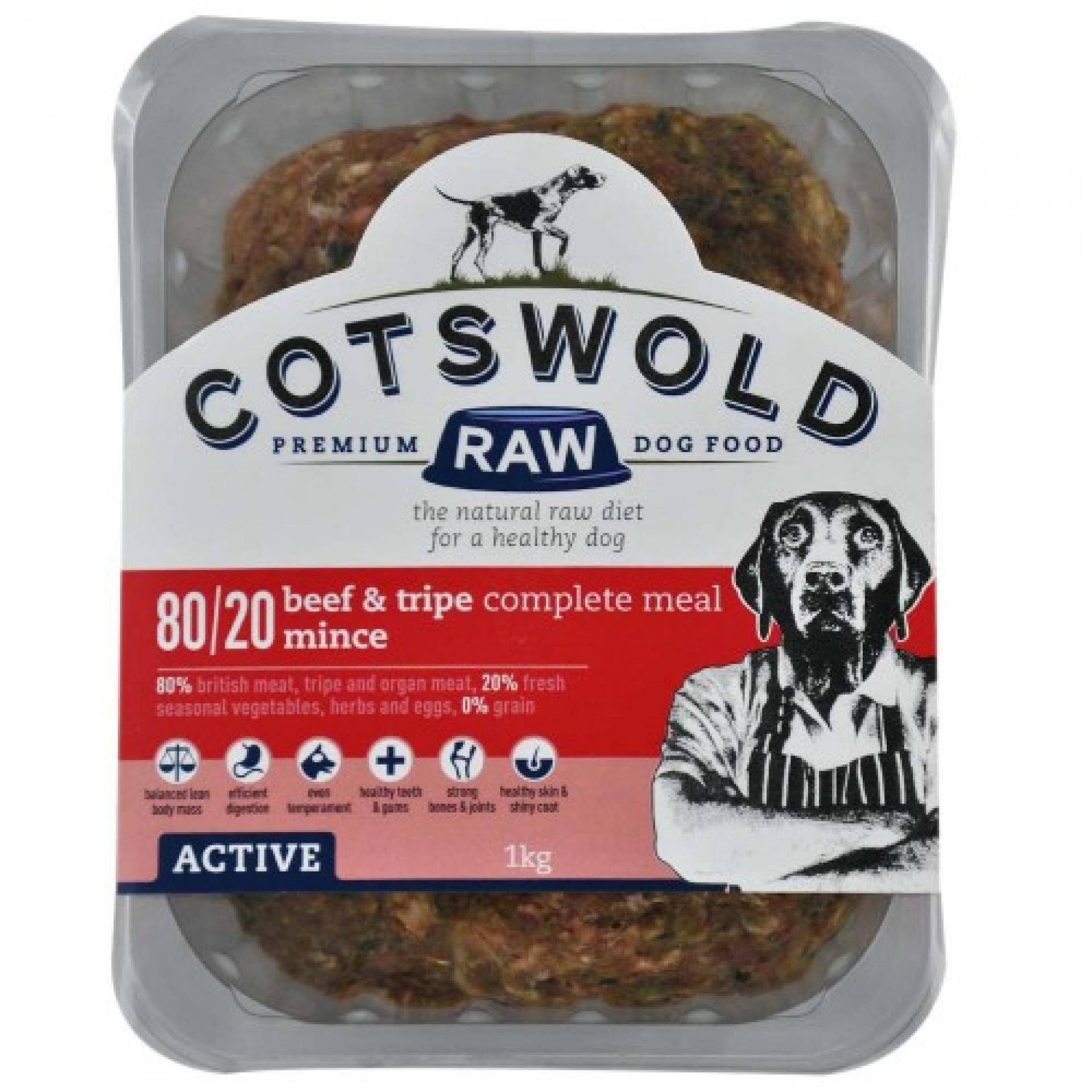 Cotswold Raw Beef & Tripe Mince 500g