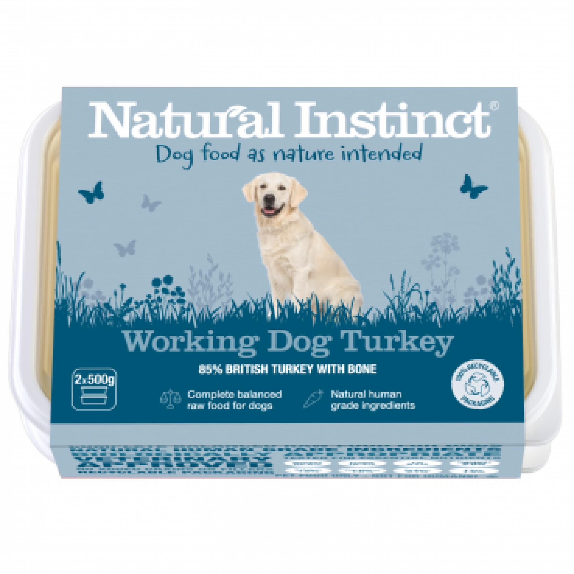 Natural Instinct - Raw Turkey 1kg - Working Dog Food