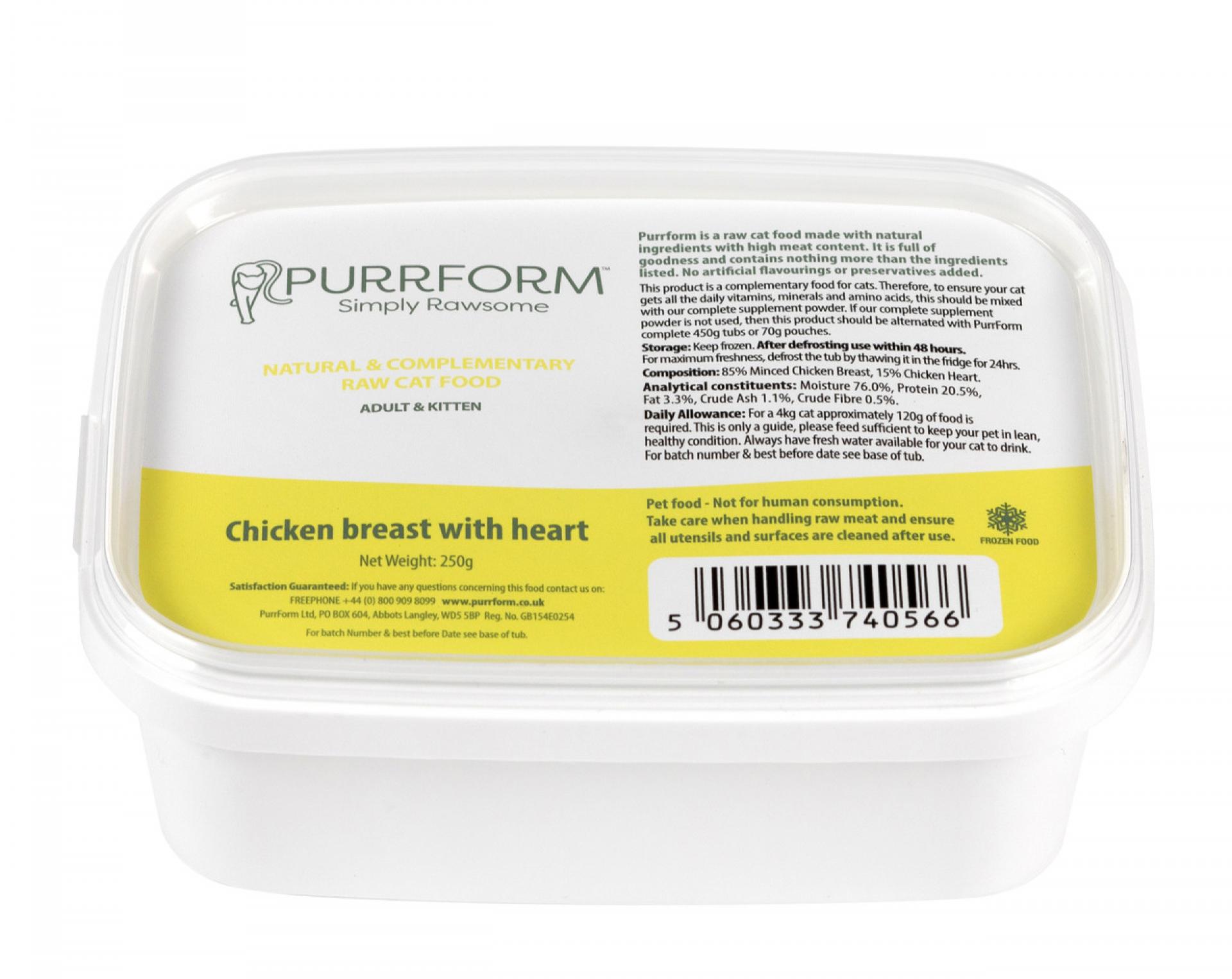 Purrform Chicken Breast with Heart 250g