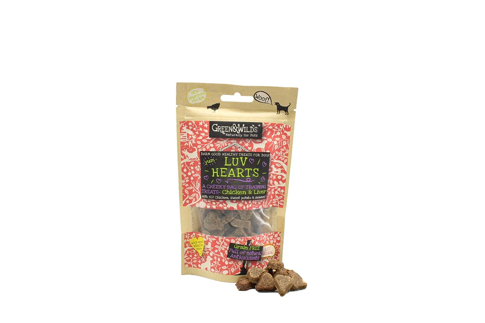 Green & Wilds Luv Heart Treats 100g 
