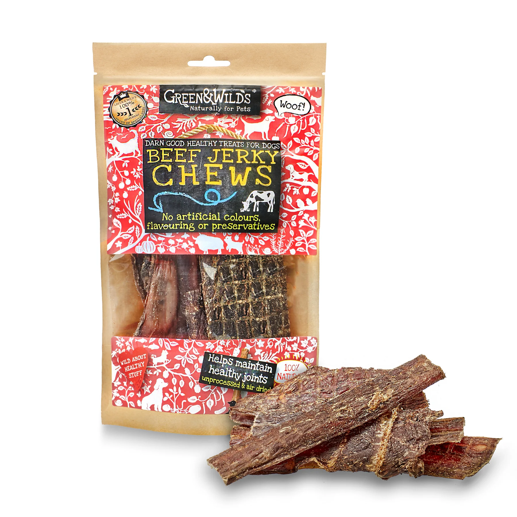 Green & Wilds Beef Jerky Chews 100g