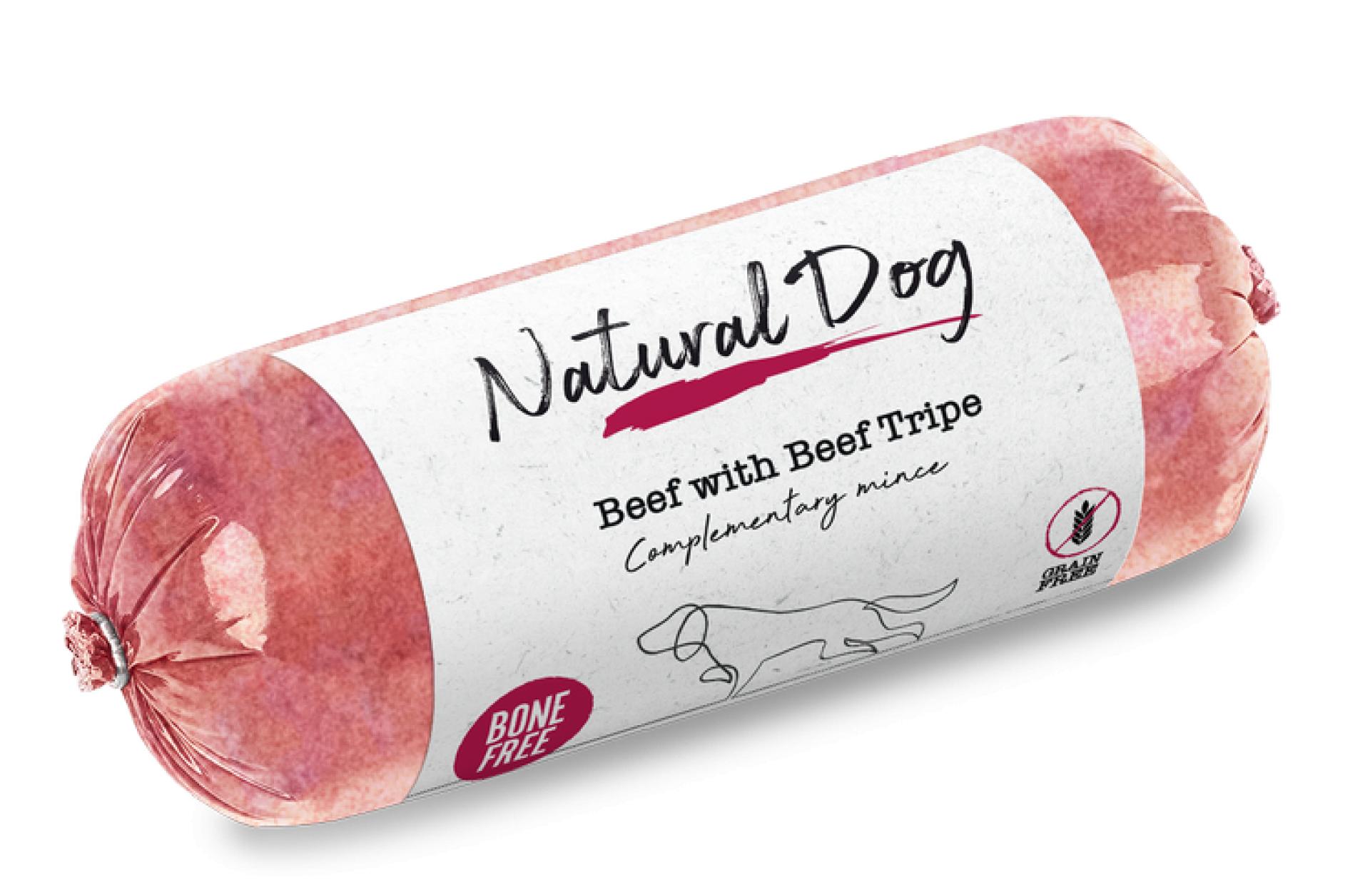 Natural Dog Beef with Beef Tripe (Boneless) 500g