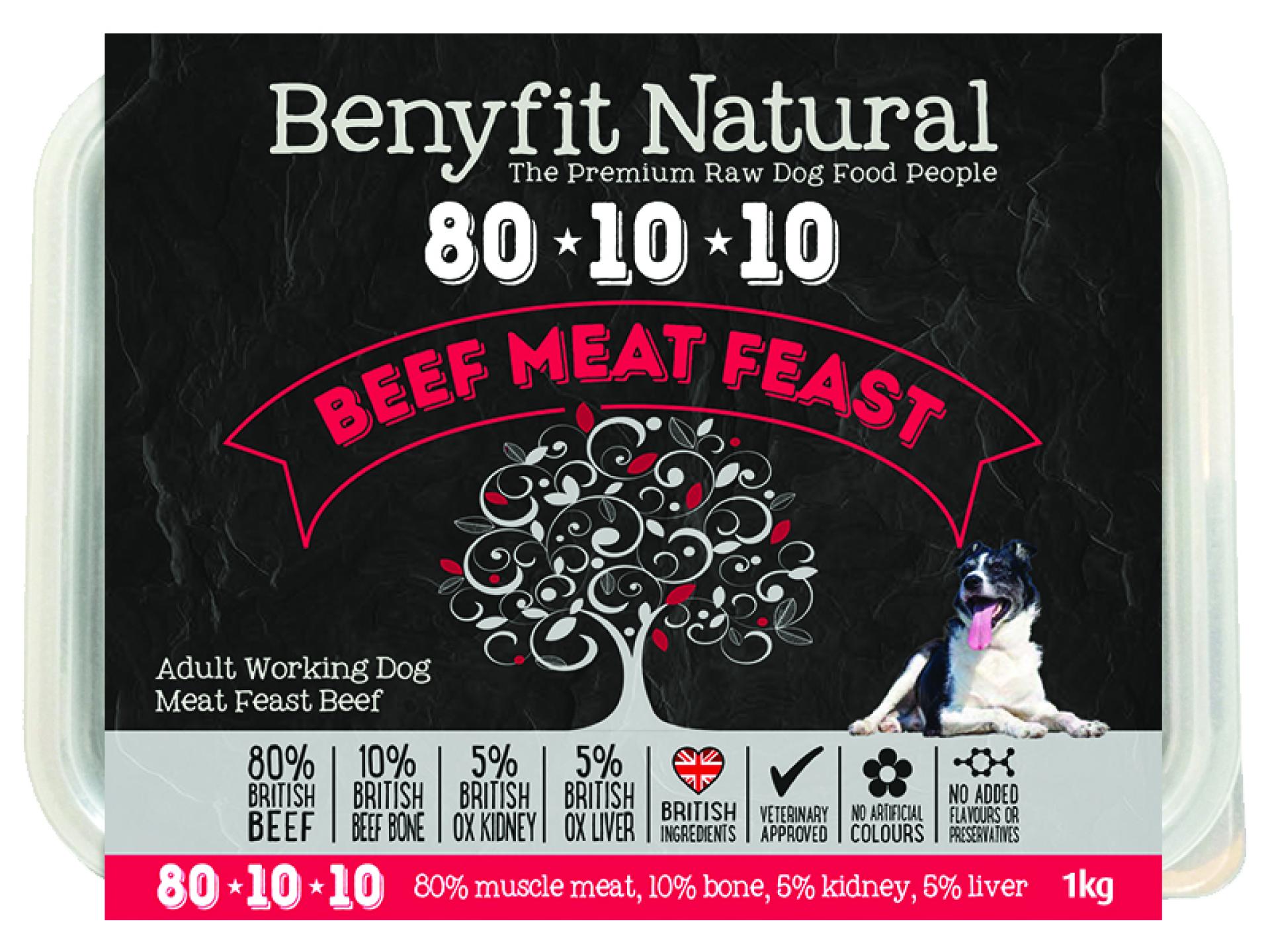 Benyfit Natural Beef Meat Feast 80-10-10 (1kg)