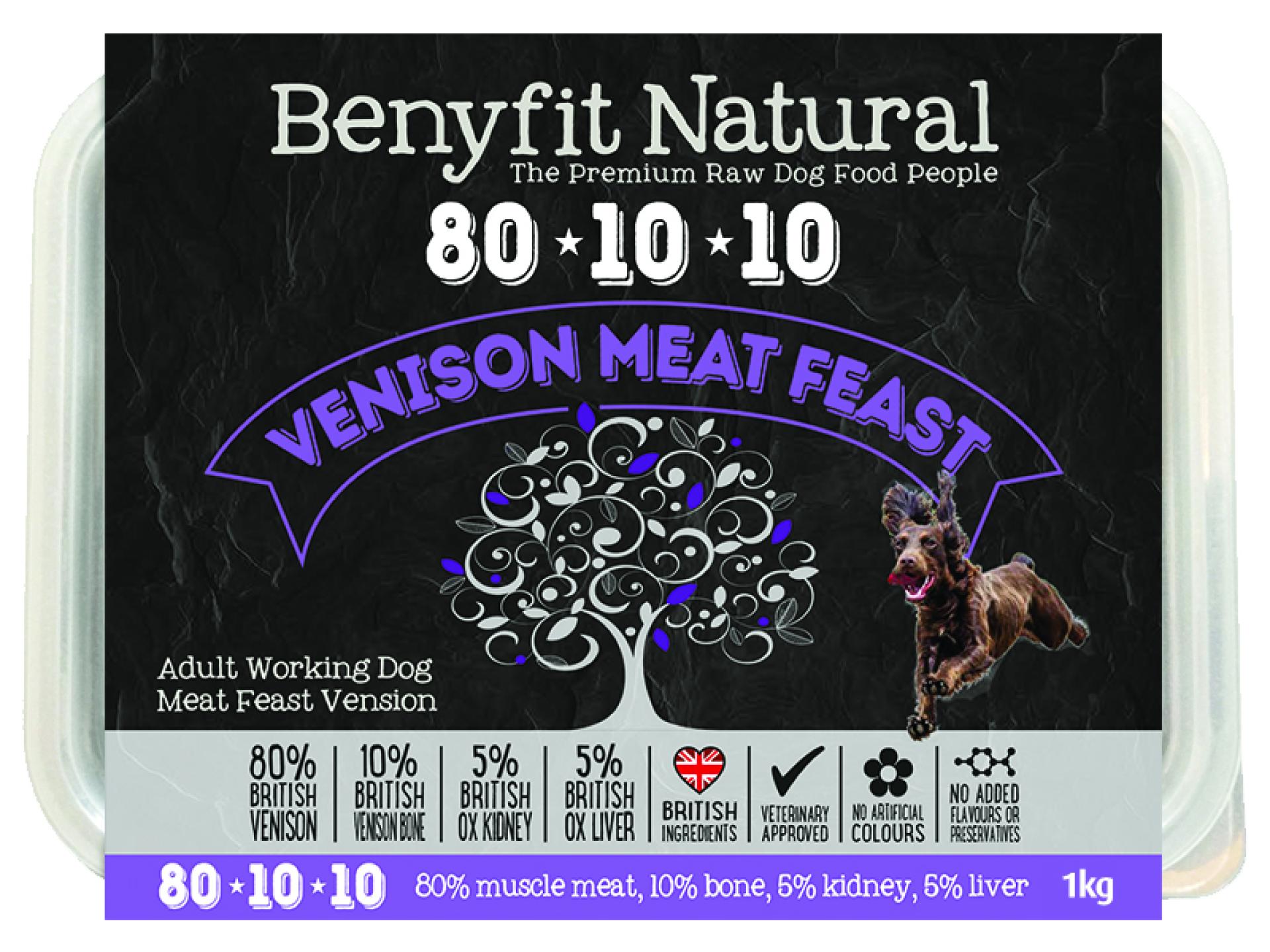 Benyfit Natural Venison Meat Feast 80-10-10 (1kg)