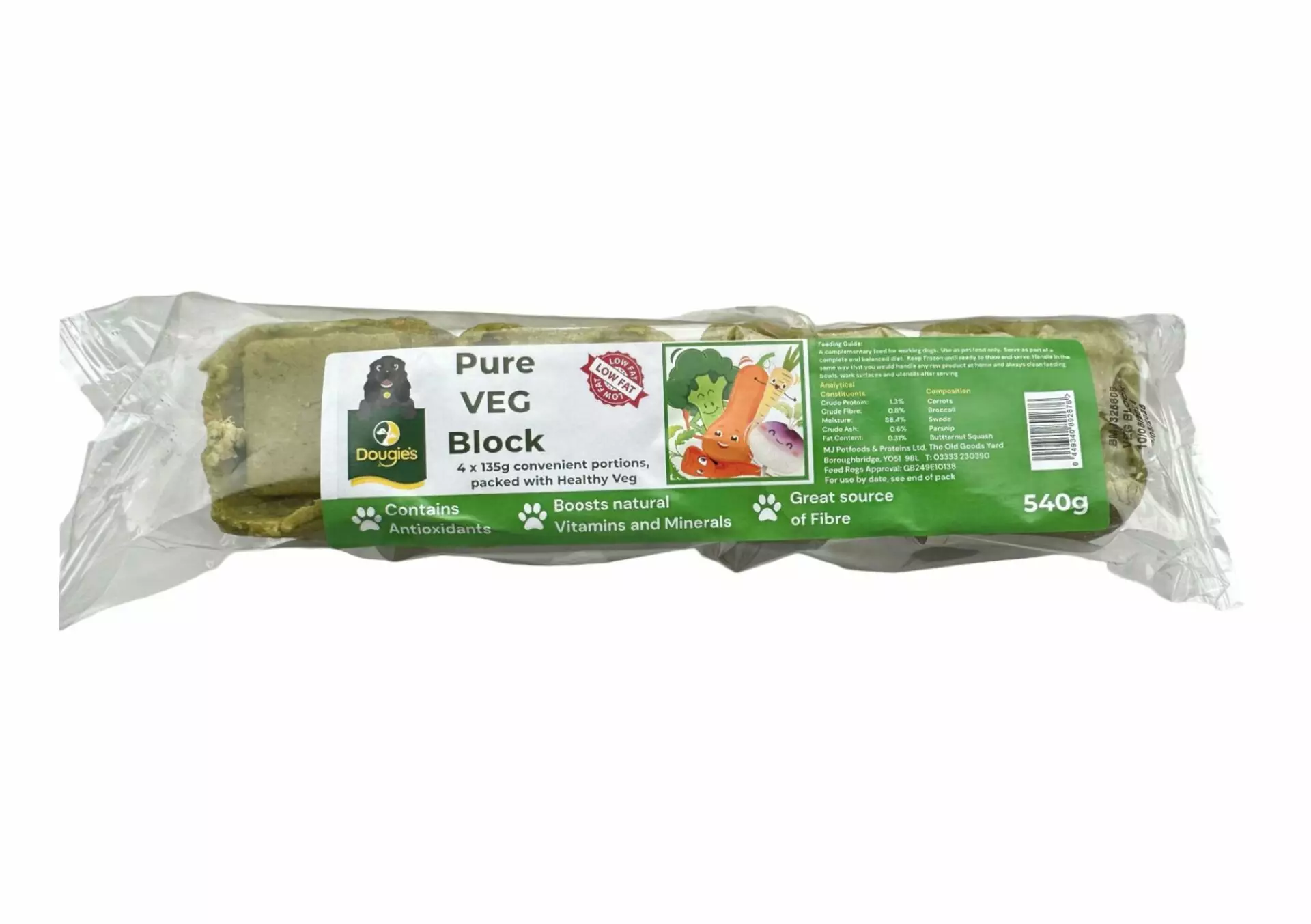 Dougies Raw Pure Veg Blocks  (540g)