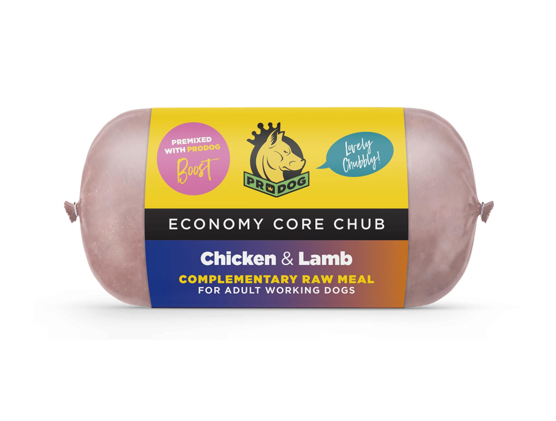 Pro Dog Raw Core Chub Chicken & Lamb (80-10-10) 450g